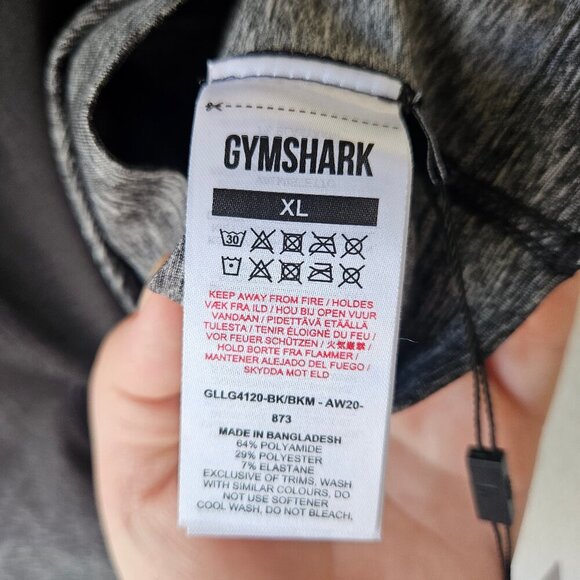 Gymshark Adapt Gray Black Ombre Compression Seamless Bike Shorts Workout XL NWT - Picture 6 of 6